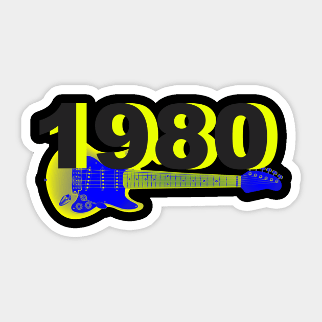 1980 retro design Sticker by Davids Shirt